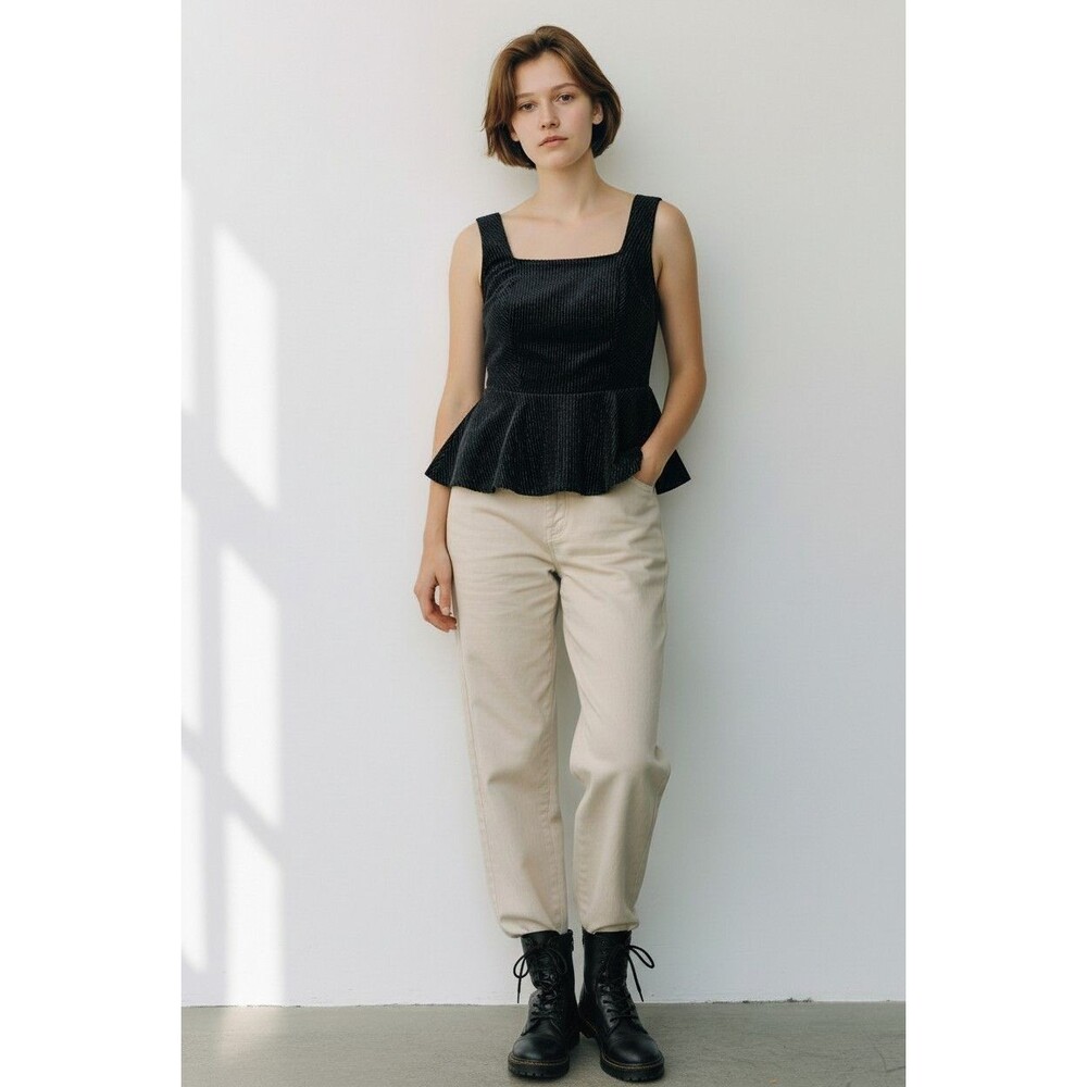 Altar'd State Sleeveless Velvet Top Women's Size L Whimsigoth Black Fairy Grunge